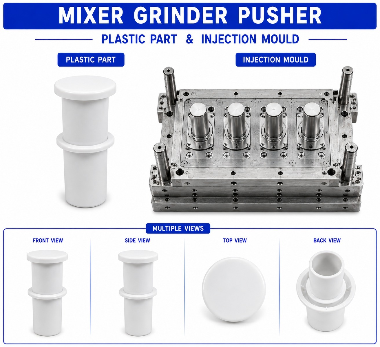 Mixer Grinder Plastic Pusher Mould and Moulding Service
